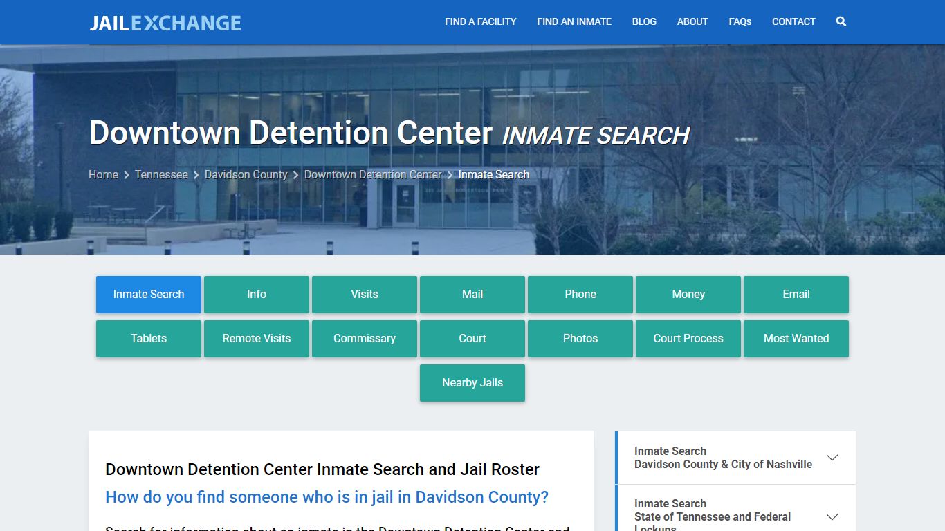 Inmate Search: Roster & Mugshots - Downtown Detention Center, TN